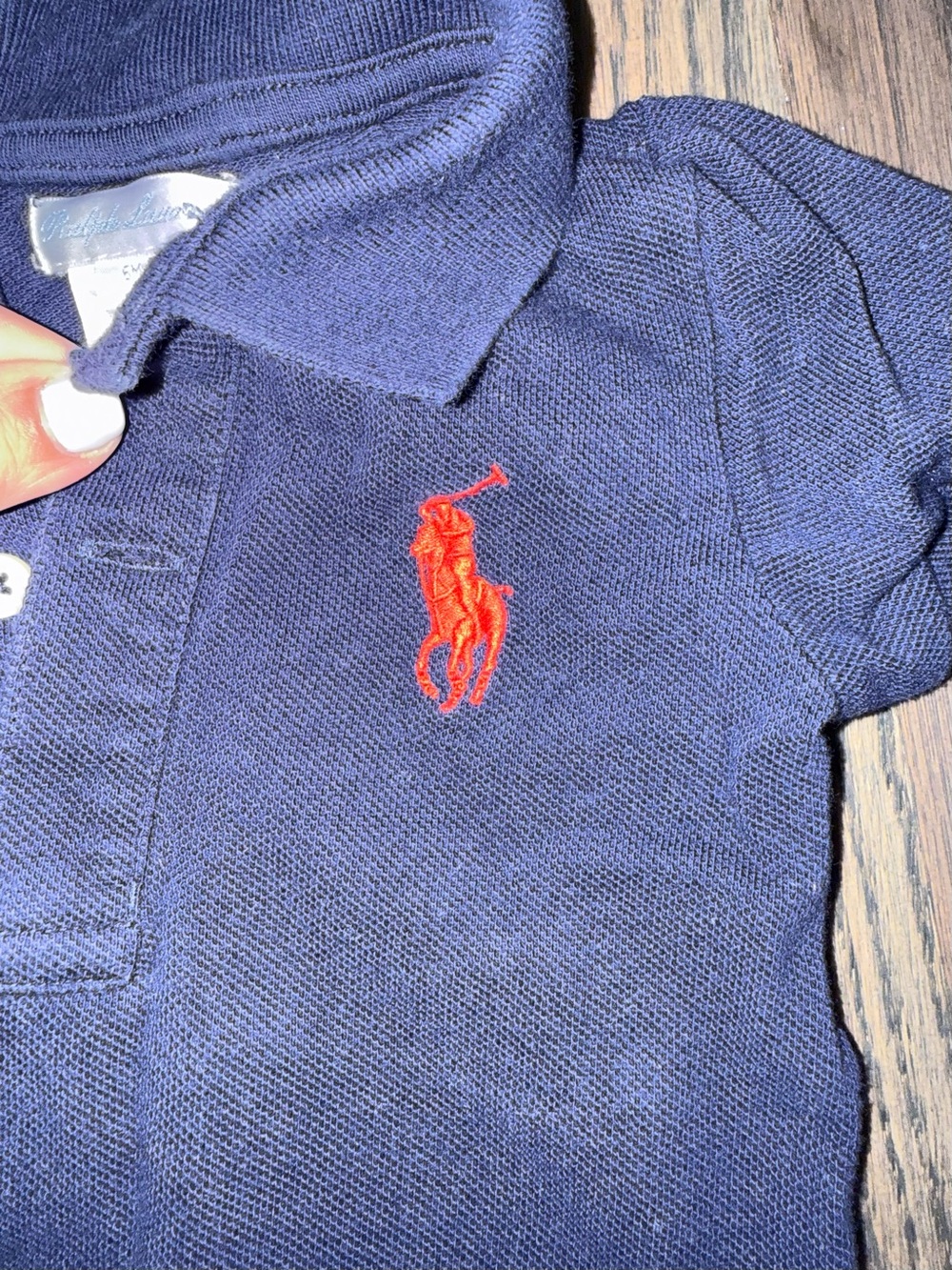 Ralph Lauren Navy Polo with Red Embroidered Pony